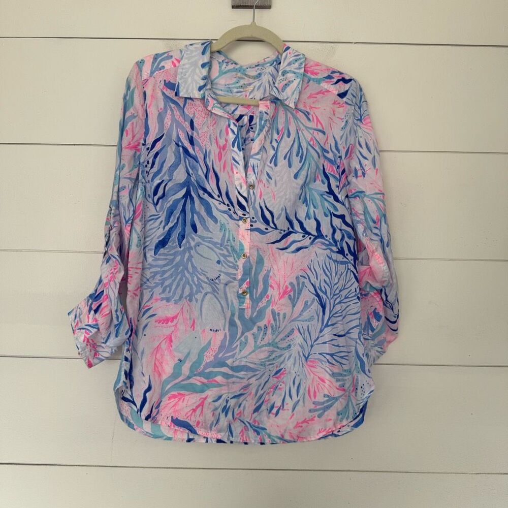 Lilly Pulitzer Women’s Small Captiva Tunic Blouse
